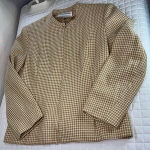 Rena Rowan Vintage Tan Checkered Jacket